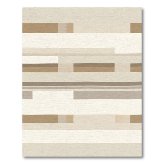 Earthy Abstract Horizontal Stripe Rug