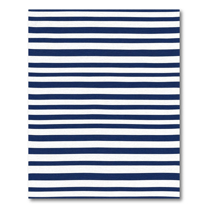 Navy White Endless Stripe Rug