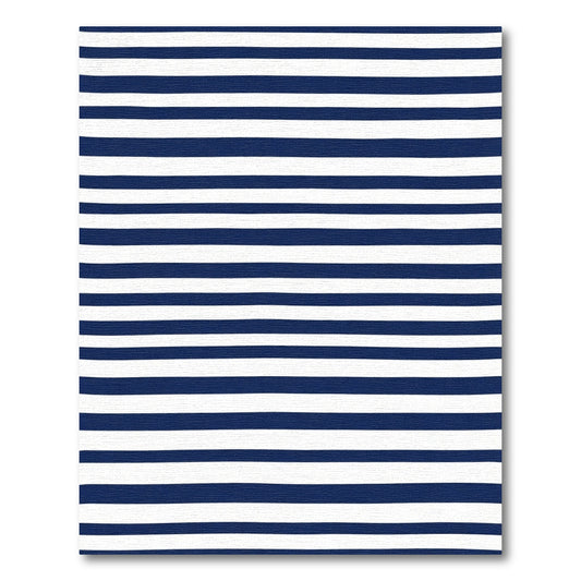 Navy White Endless Stripe Rug