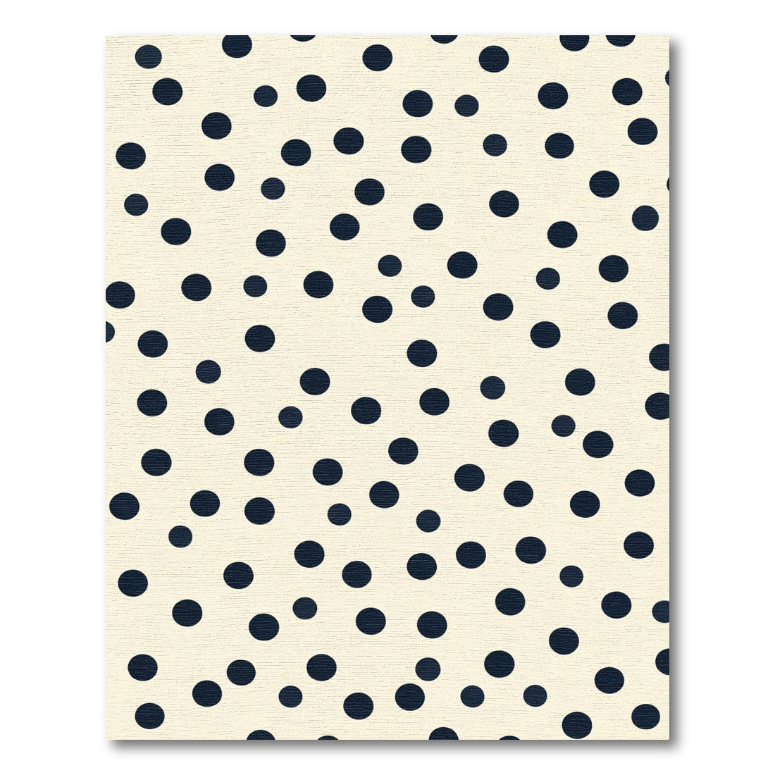 Cream Navy Polka Dot Pattern Rug