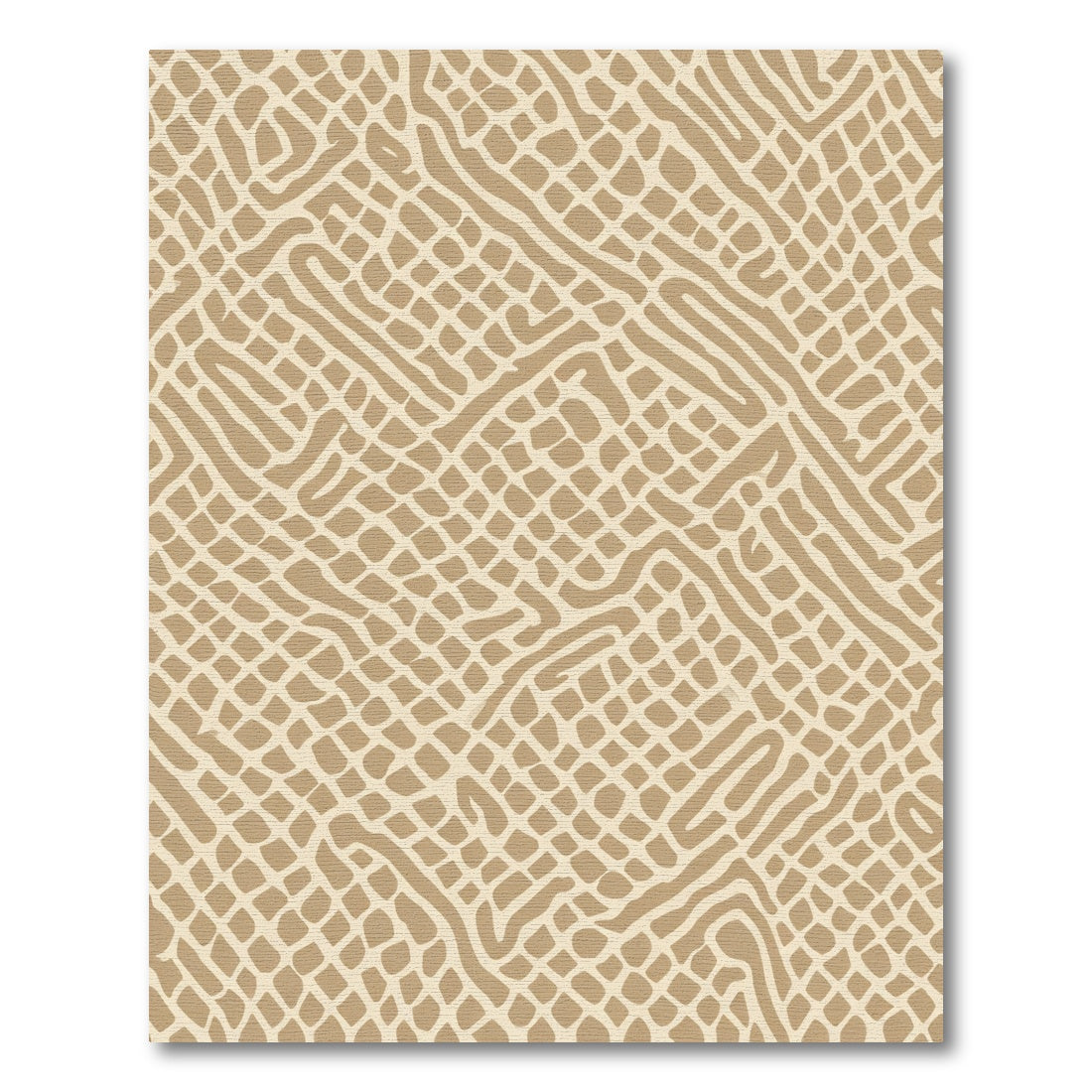 Rustic Beige Woven Abstract Texture Rug