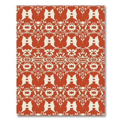 Terracotta Cream Symmetry Abstract Rug