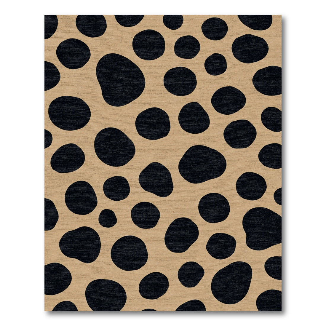 Chic Black Spots Tan Background Rug