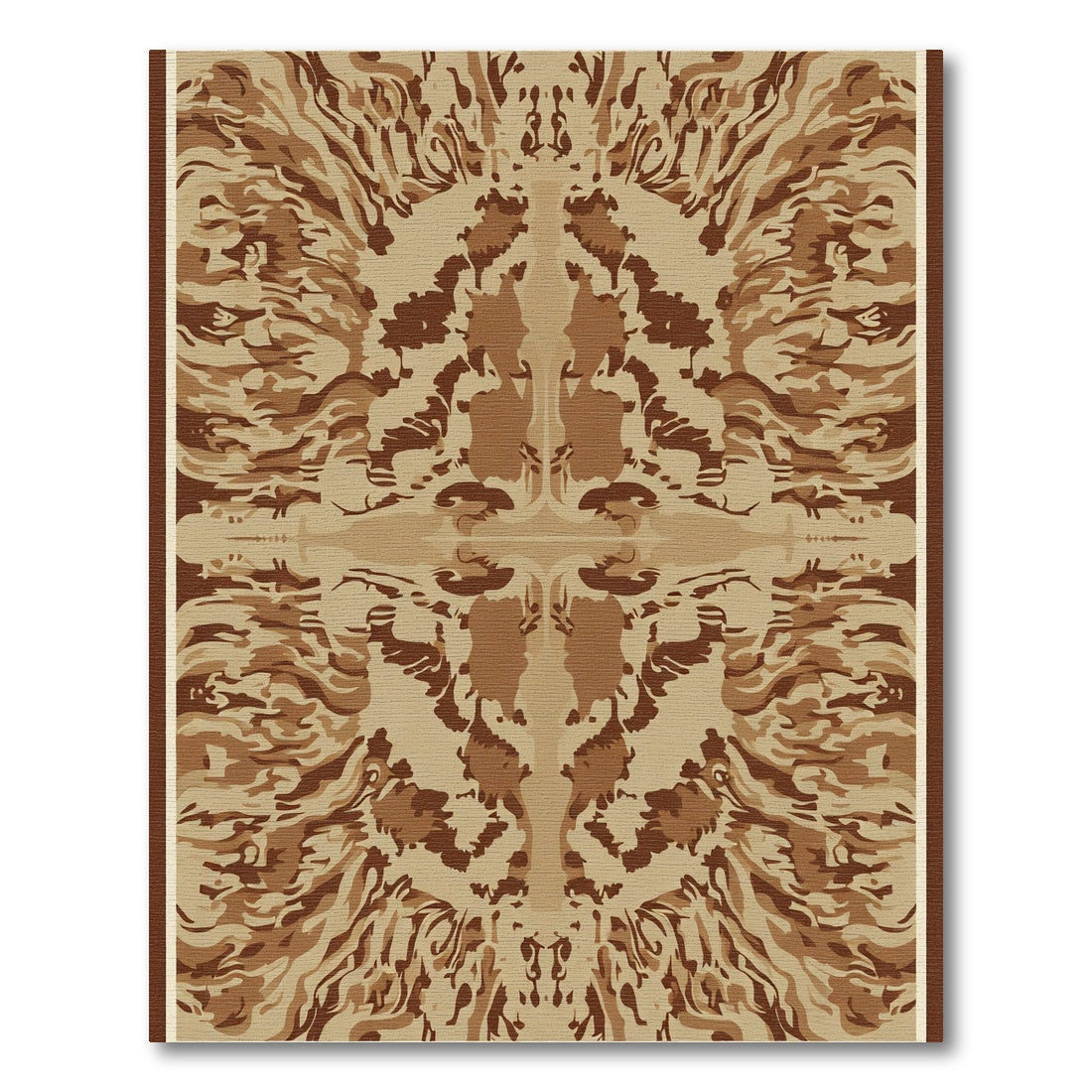 Earthy Tones Abstract Symmetry Rug