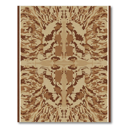 Earthy Tones Abstract Symmetry Rug