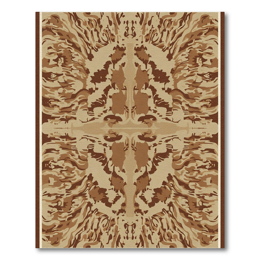 Earthy Tones Abstract Symmetry Rug