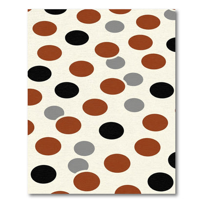 Brown Black Gray Polka Dot Circles Rug