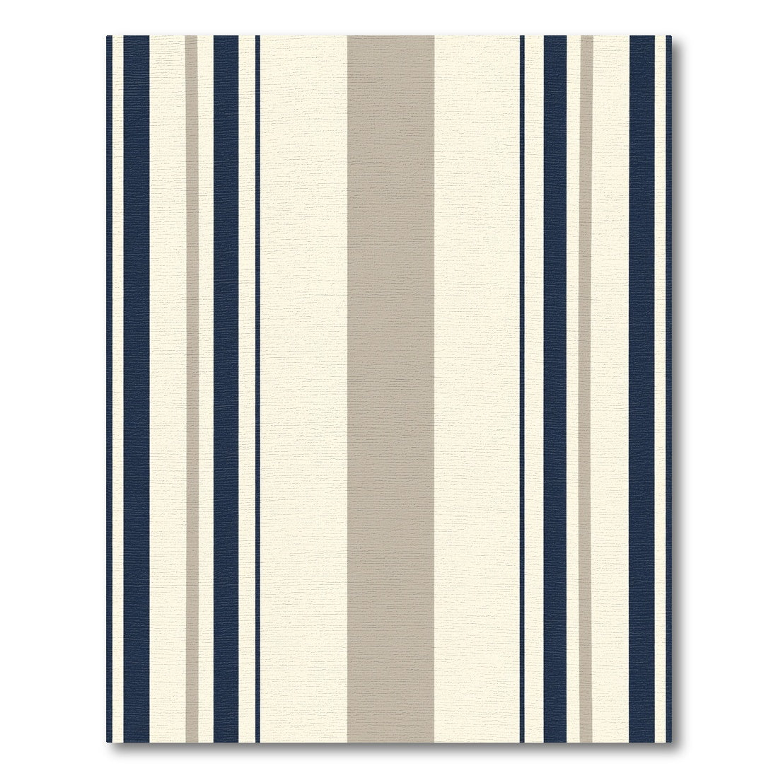 Navy Cream Taupe Vertical Stripes Rug