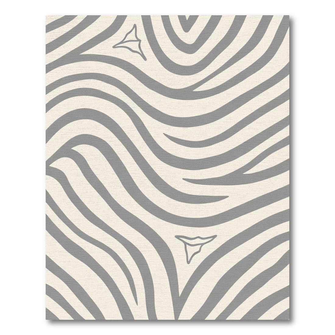 Soft Gray And Cream Zebra Lines Rug