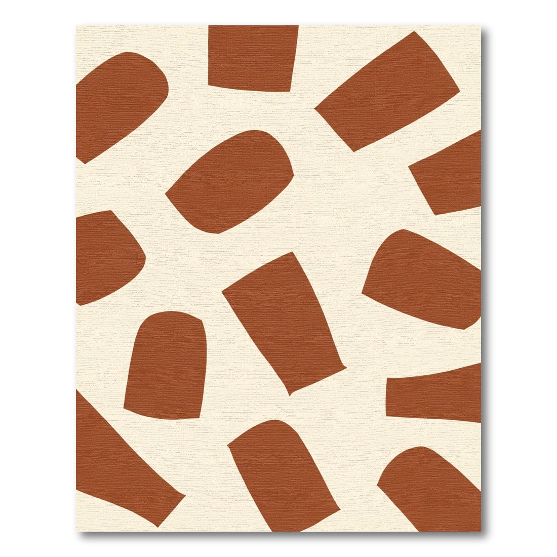 Terracotta Abstract Organic Shape Rug