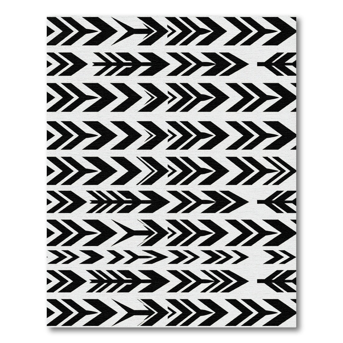 Black Chevrons Repeating Arrow Composition Rug
