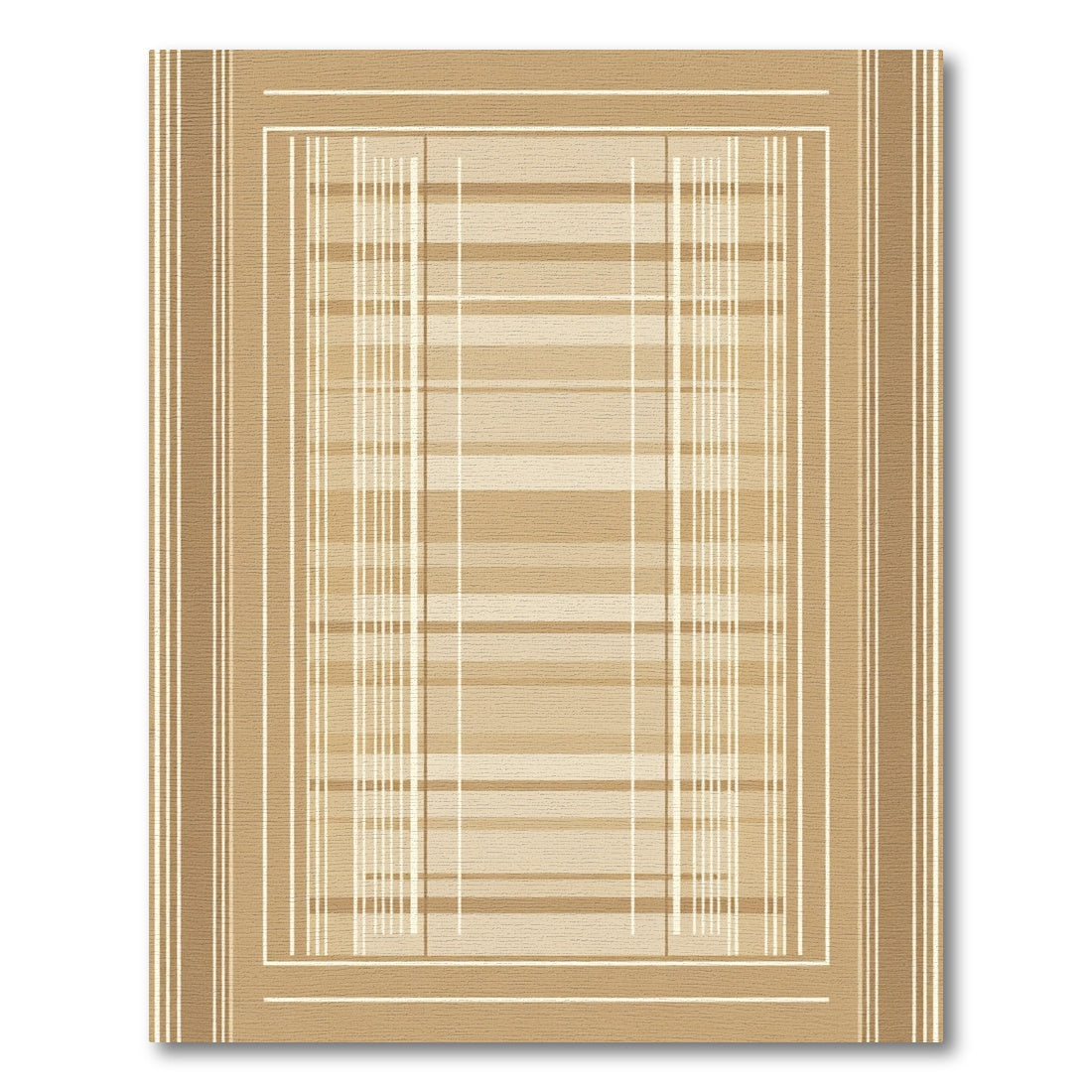 Earthy Tones Plaid Stripes Rug