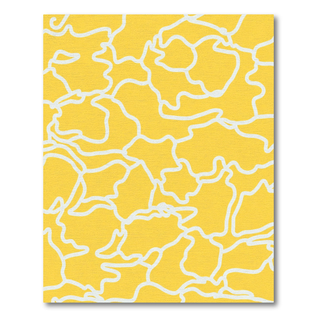 Bright Yellow Organic Contour Rug