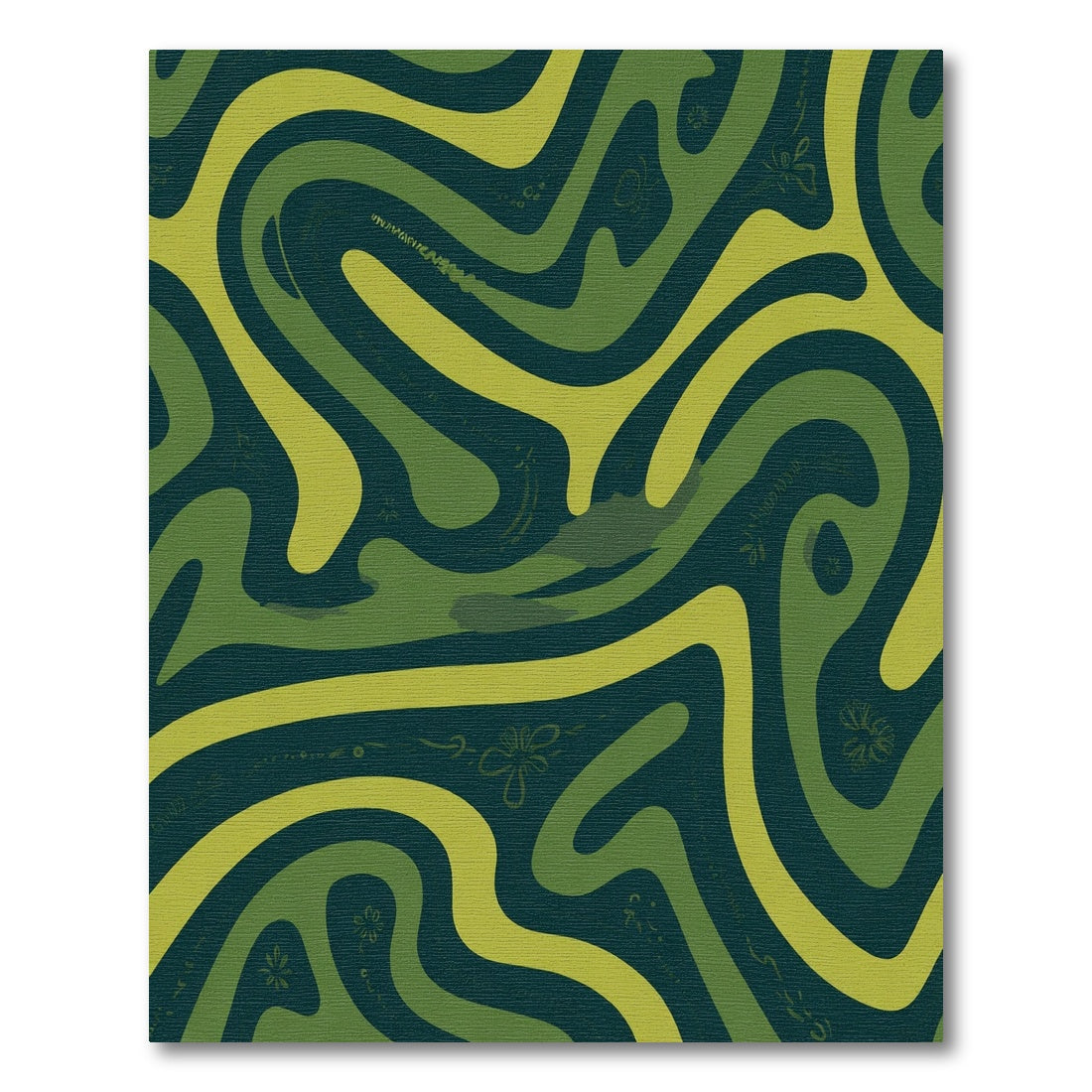 Earthy Swirl Botanical Garden Abstract Rug