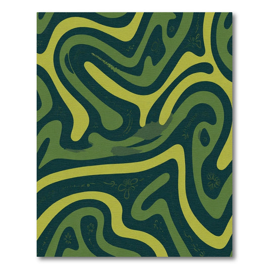 Earthy Swirl Botanical Garden Abstract Rug