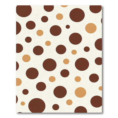 Brown Tan Polka Dot Collection Rug