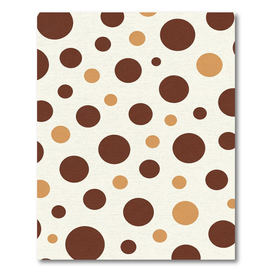 Brown Tan Polka Dot Collection Rug
