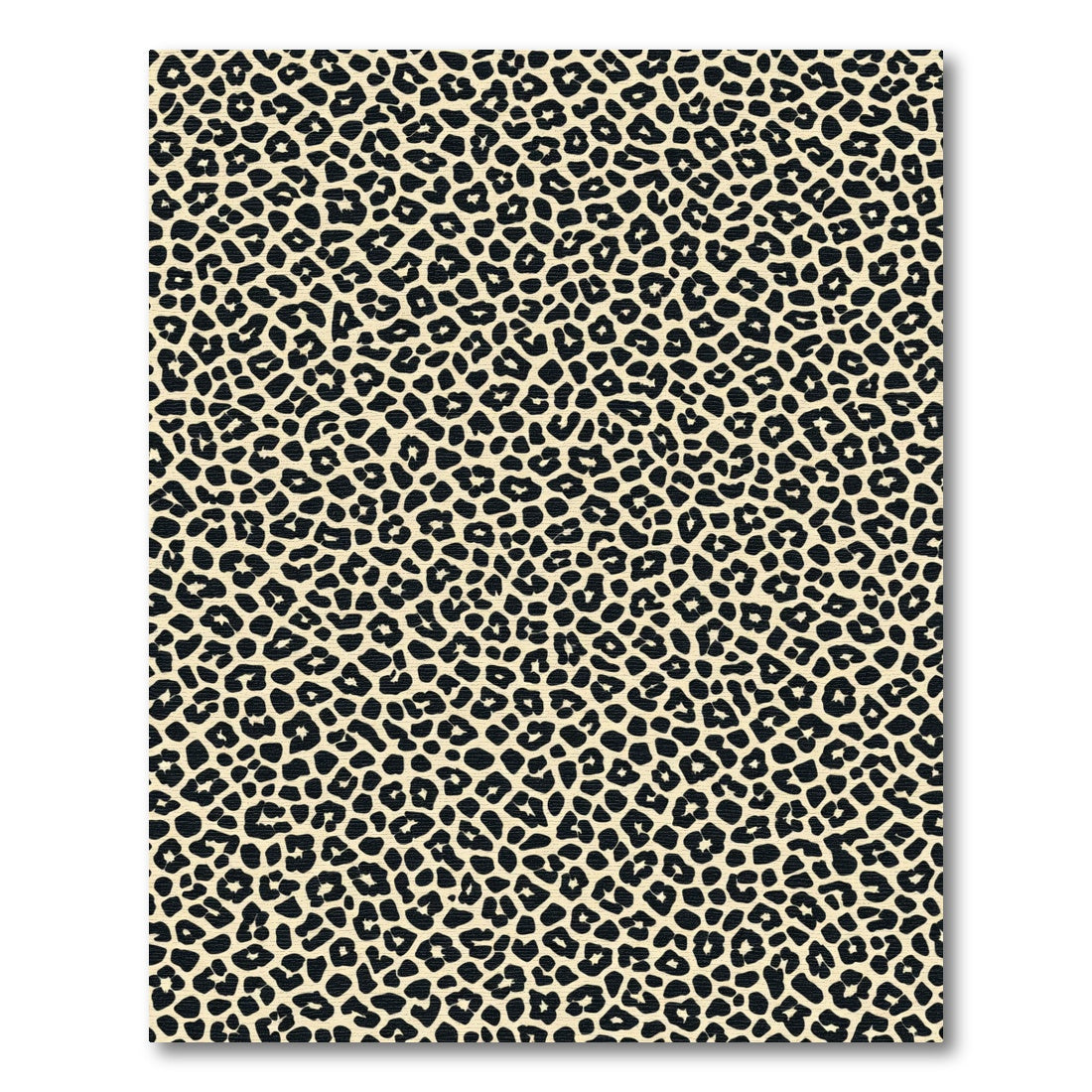 Creamy Black Leopard Skin Rug