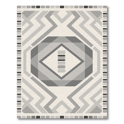 Grey Geometric Diamond Area Rug