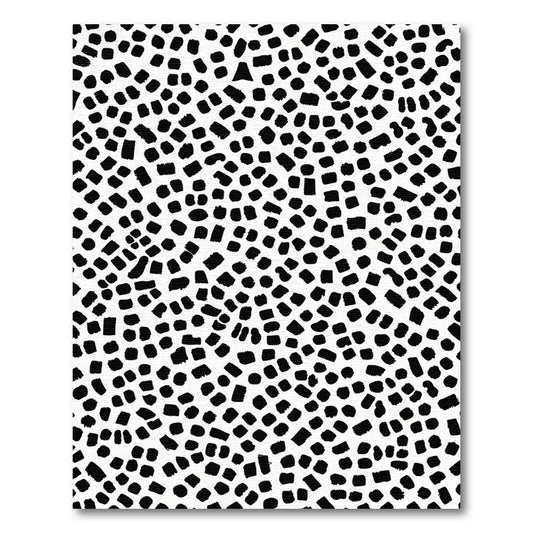 Black White Speckled Scatter Rug