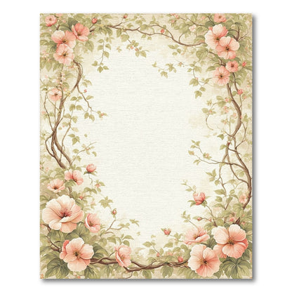 Pink Floral Vintage Washable No. 59 Area Rug