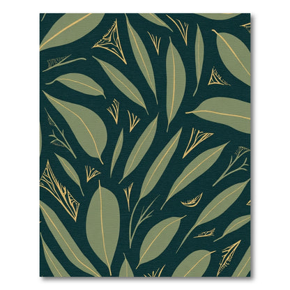 Verdant Eucalyptus Leaf Collage Rug