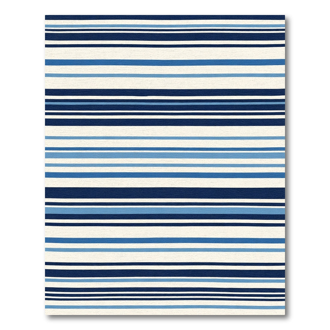Navy Blue Cream Stripe Ensemble Rug