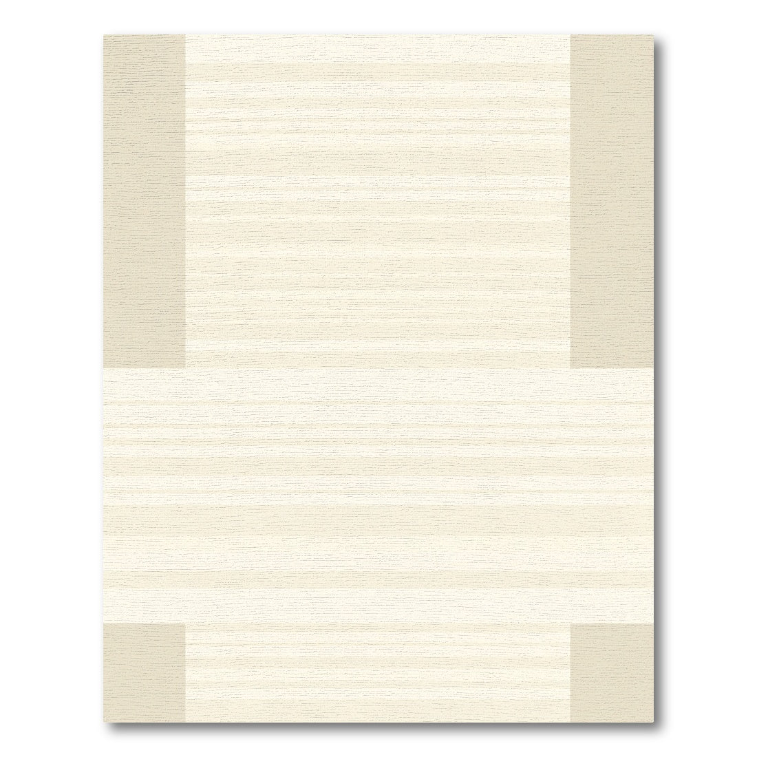 Cream Subtle Striped Rectangular Rug