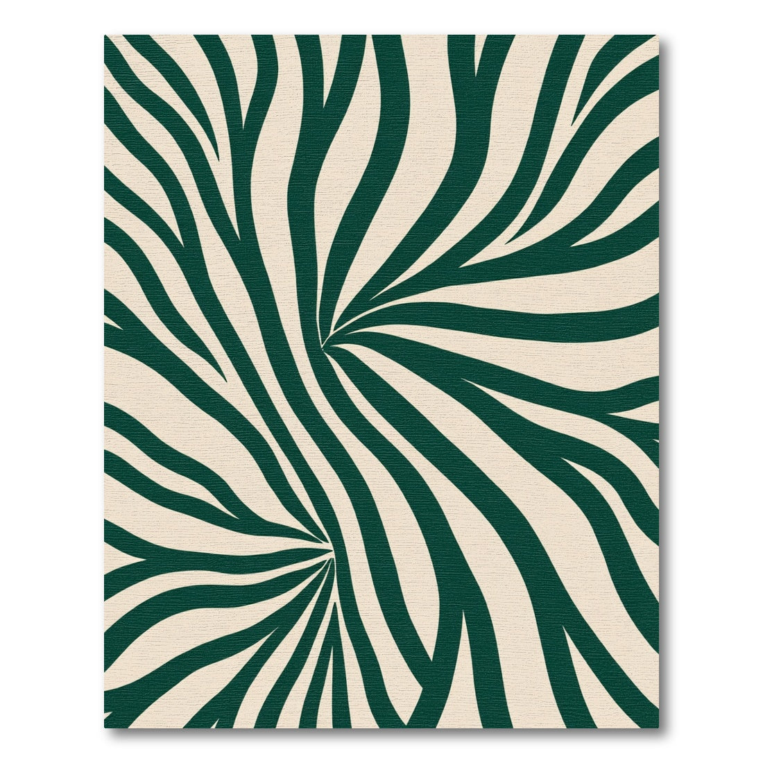 Dark Green Cream Swirl Rug
