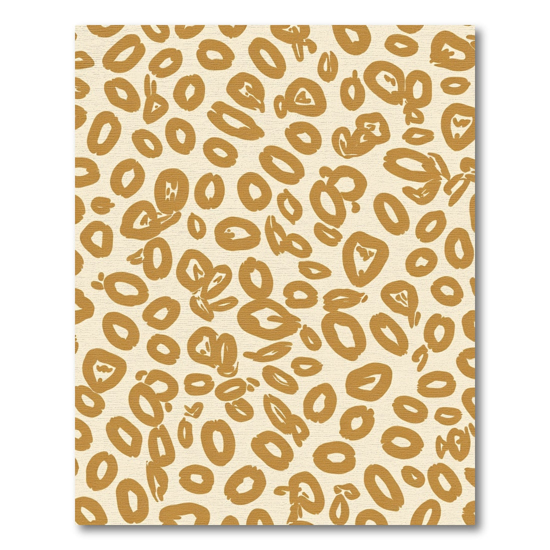 Golden Ochre Abstract Spots Rug