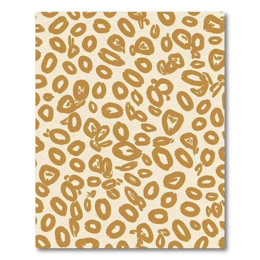 Golden Ochre Abstract Spots Rug