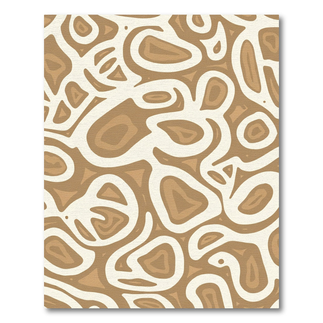 Earthy Organic Abstract Swirl Rug