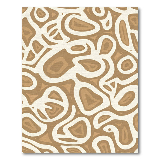Earthy Organic Abstract Swirl Rug