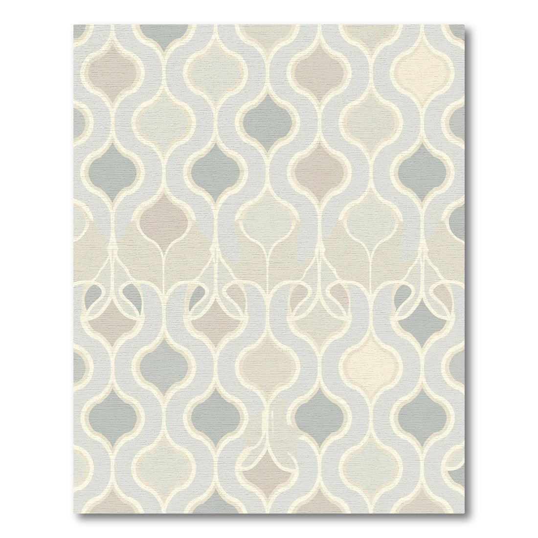 Soft Neutral Repeating Arabesque Rug