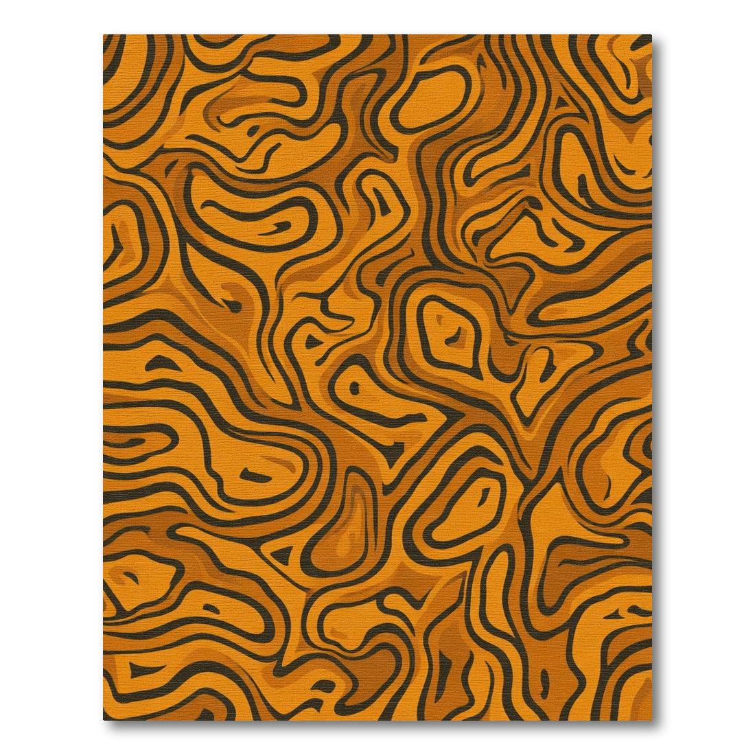 Amber Swirl Abstract Lines Rug