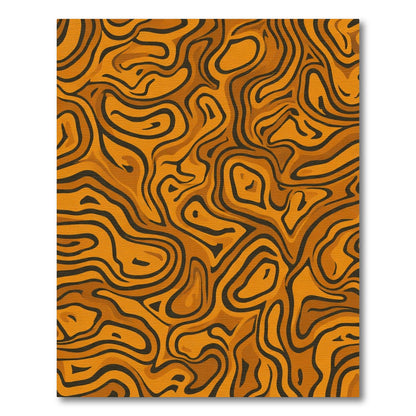 Amber Swirl Abstract Lines Rug
