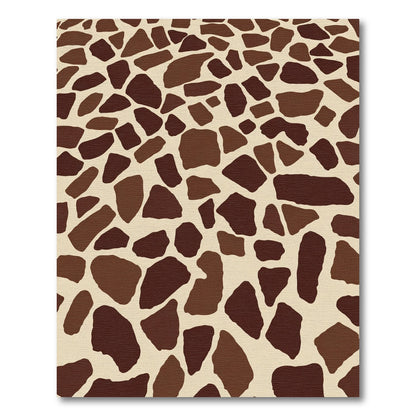 Brown Giraffe Print Texture Rug