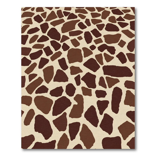 Brown Giraffe Print Texture Rug