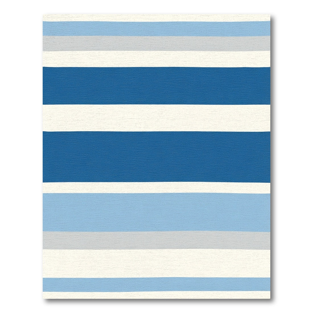 Varied Blue And White Stripe Rug