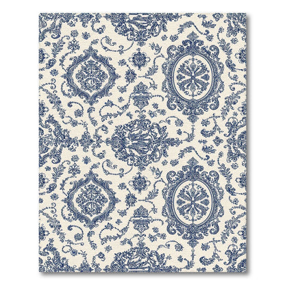 Blue Floral Vintage Area Rug