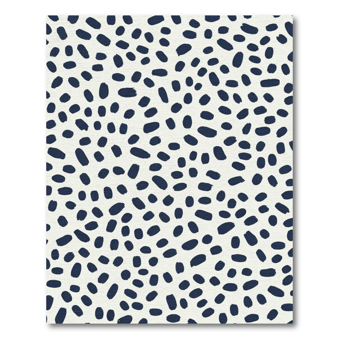 Navy Speckled Cream Abstract Brushstroke Rug