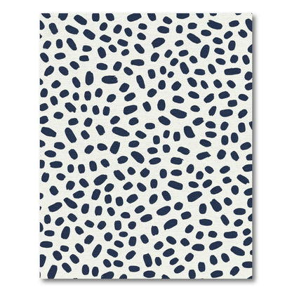 Navy Speckled Cream Abstract Brushstroke Rug