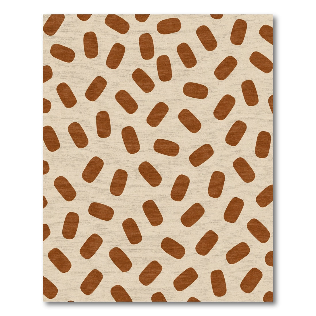 Brown Speckle Backdrop Oval Composition Rug