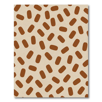 Brown Speckle Backdrop Oval Composition Rug