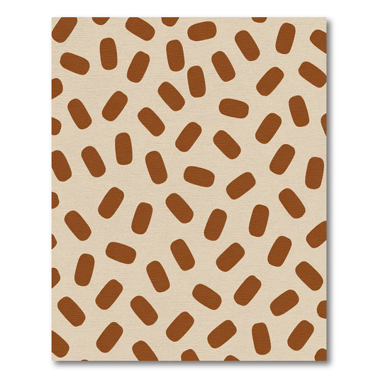 Brown Speckle Backdrop Oval Composition Rug