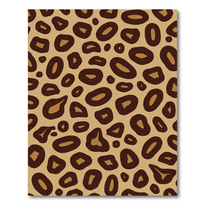 Brown Tan Leopard Spots Rug