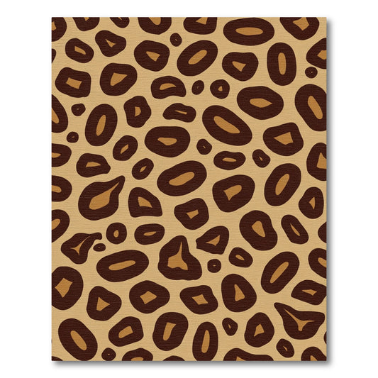 Brown Tan Leopard Spots Rug