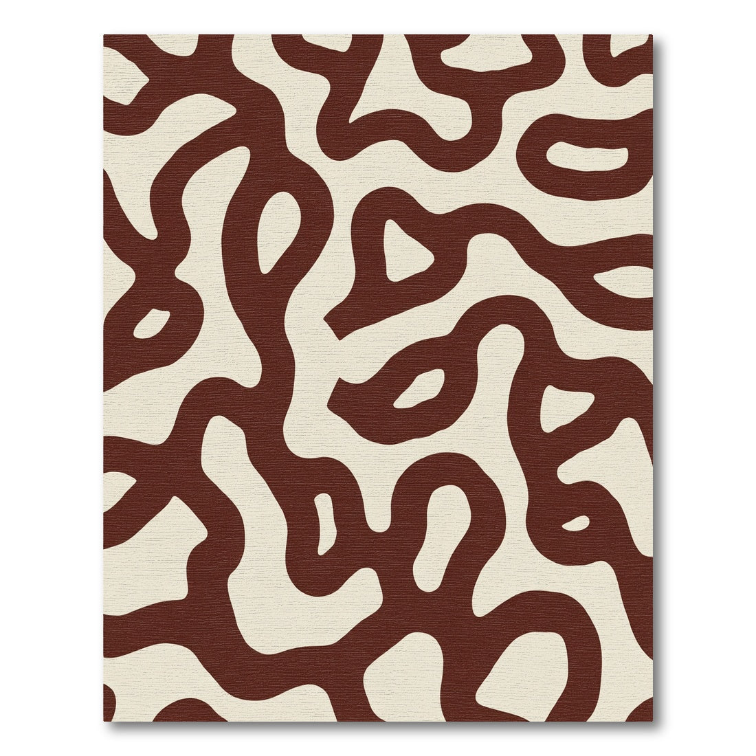 Organic Terra Cotta Intertwining Lines Rug