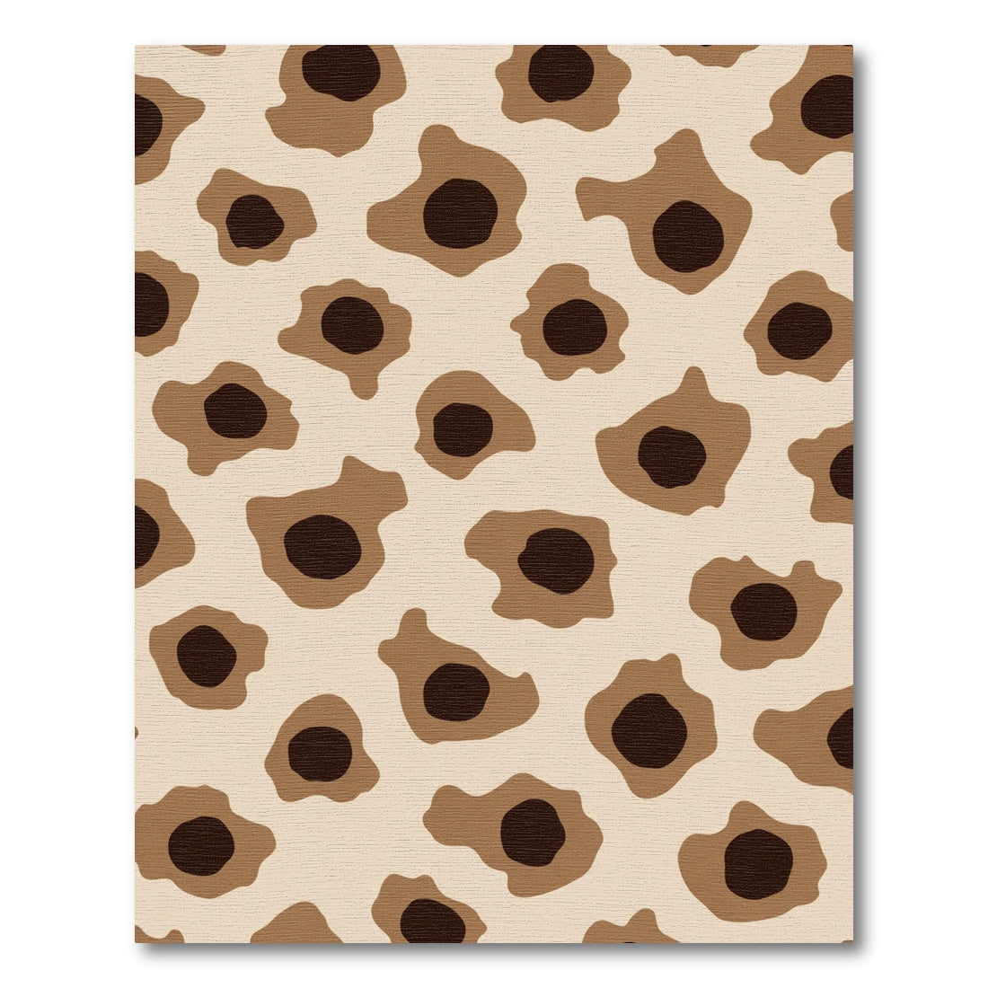 Earthy Brown Spotted Irregular Shapes Rug