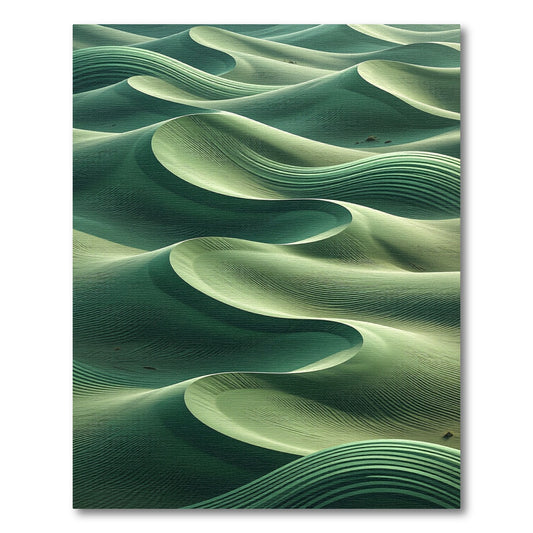 Ethereal Green Dune Swirl Rug